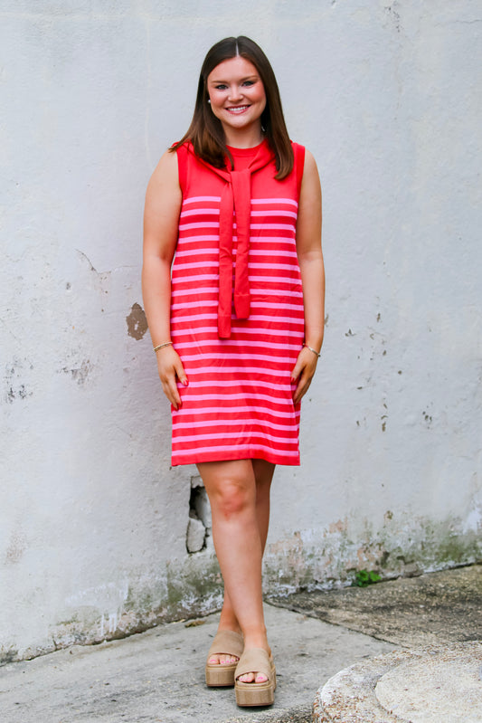 The Fairway Stripe Mini in Red