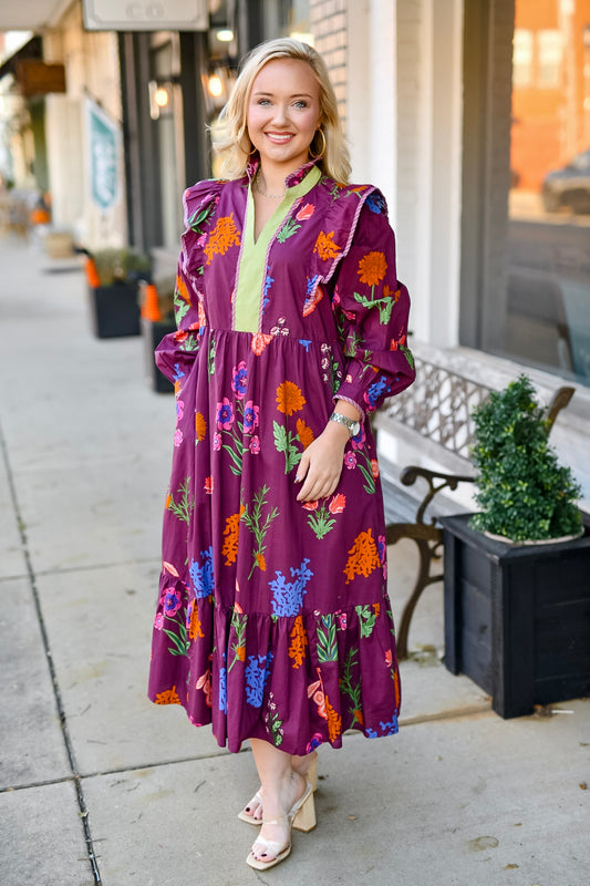 The Field of Dreams Dress in Wine