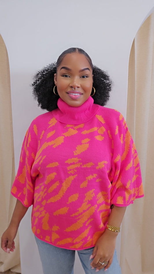 The Nelson Sweater in Pink Mix