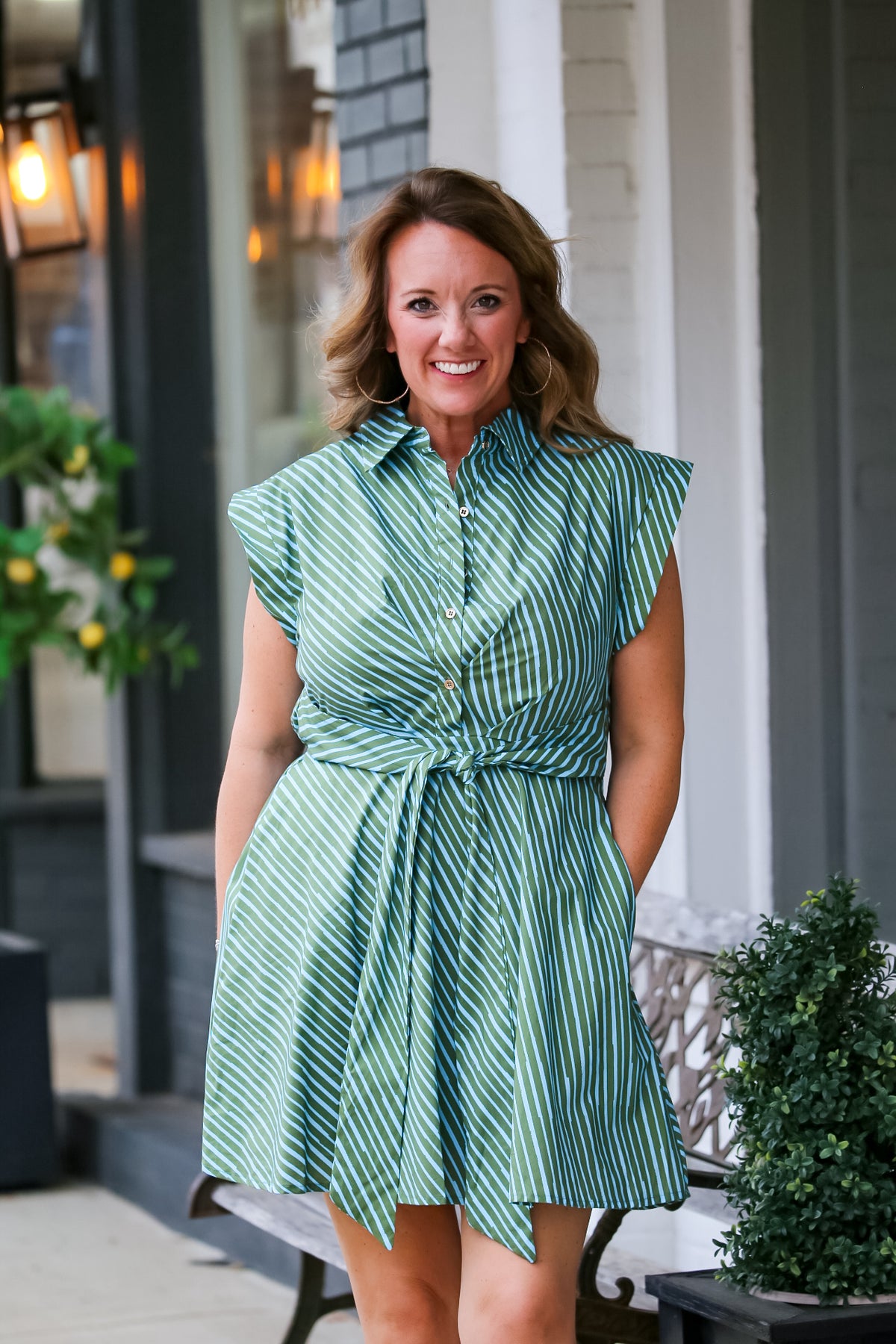 The Avenue Dress in Olive