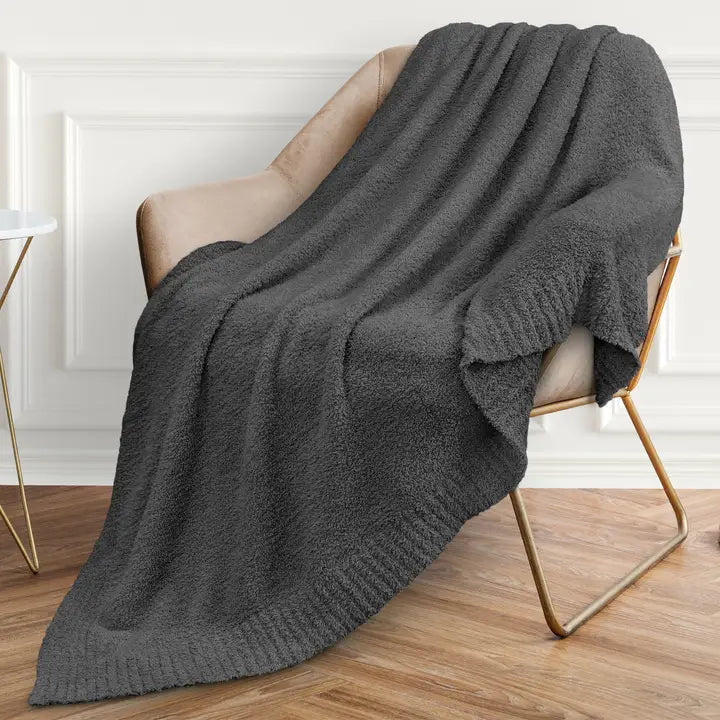 Buttery Soft Fluffy Knit Blanket- 4 Colors