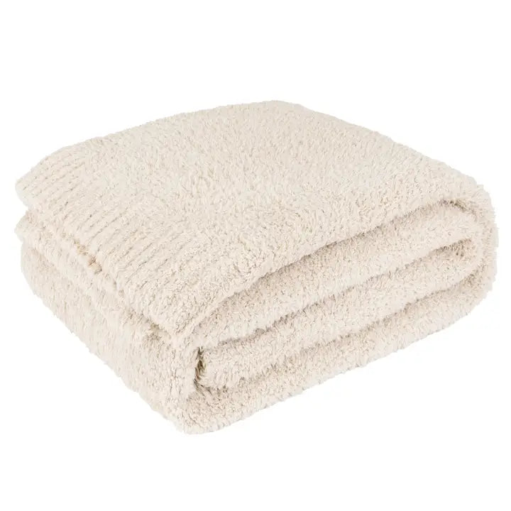 Buttery Soft Fluffy Knit Blanket- 4 Colors