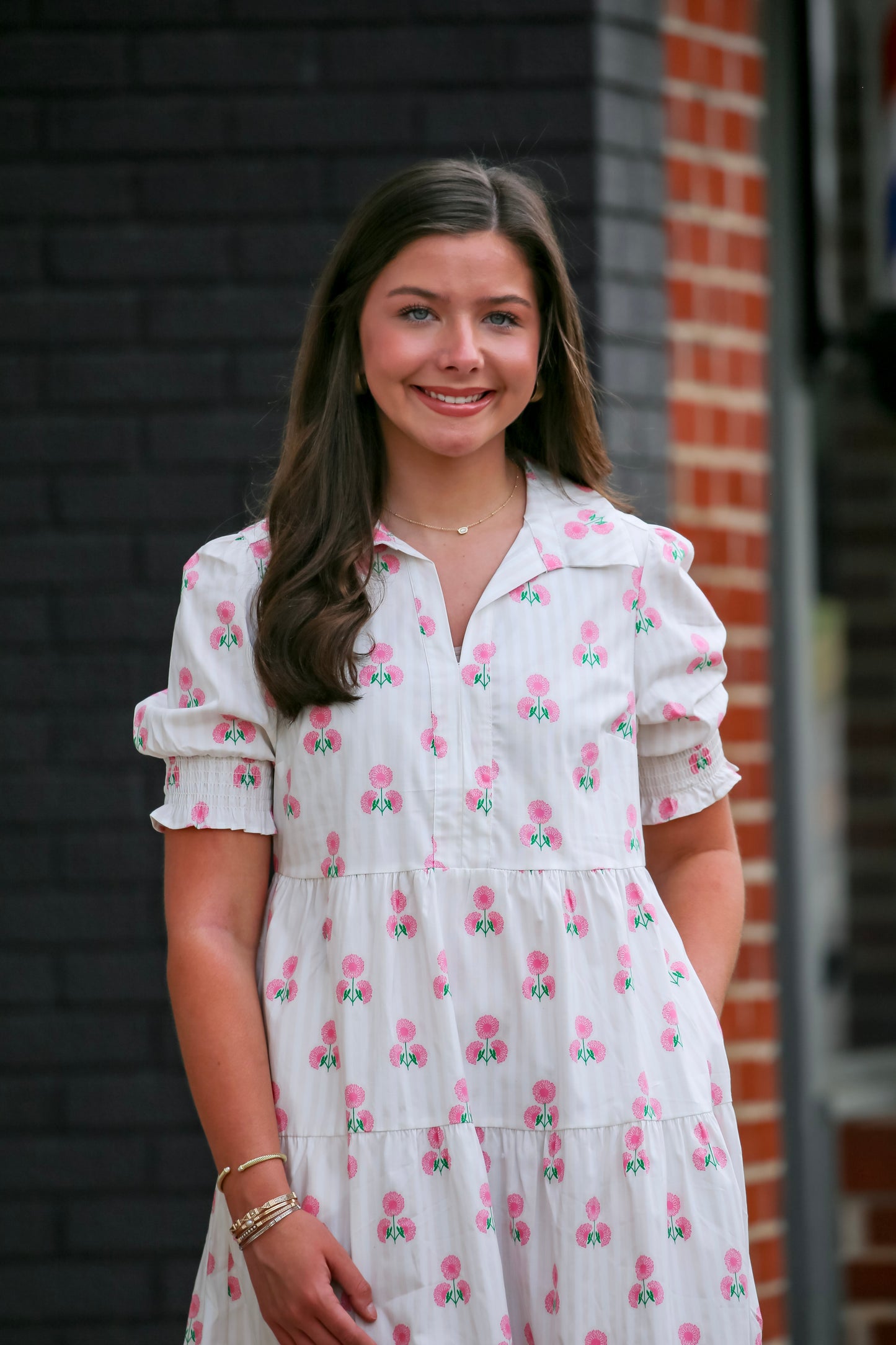 Molly Dress-Sweetbriar Stripe Pink