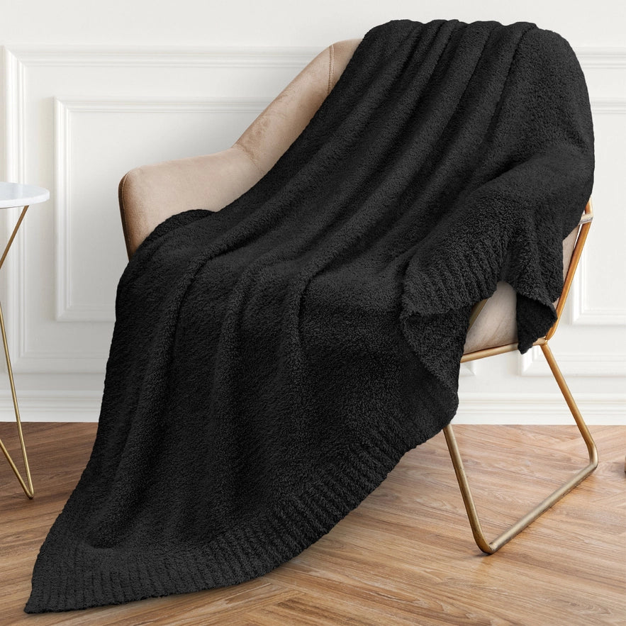 Buttery Soft Fluffy Knit Blanket- 4 Colors