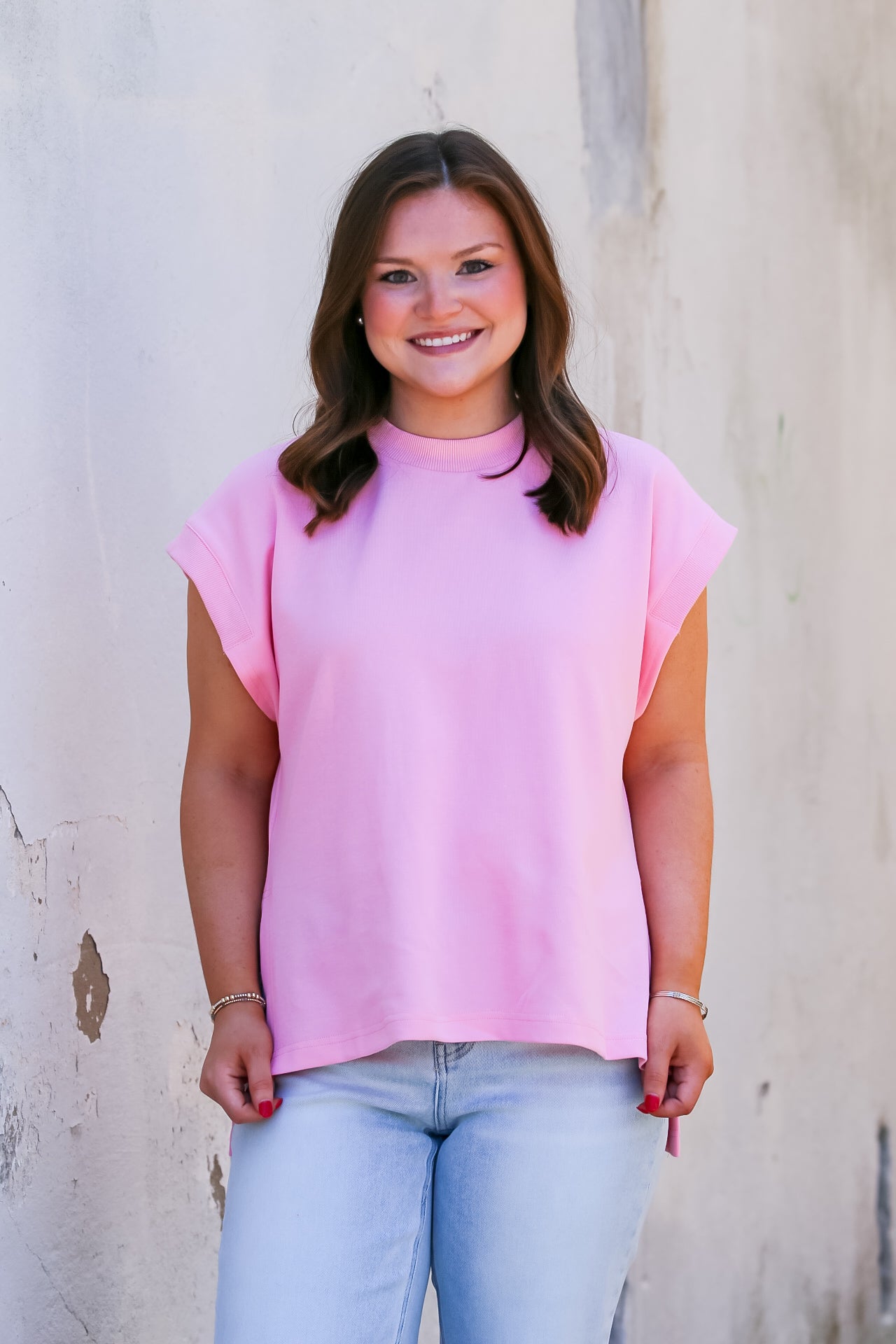 Everyday Pullover Top in Pink