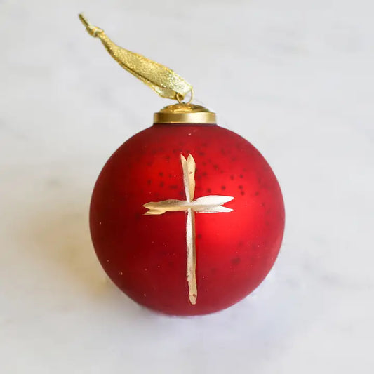 Cruix Glass Ball Ornament Red