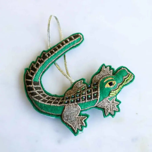 Gator Beaded Ornament