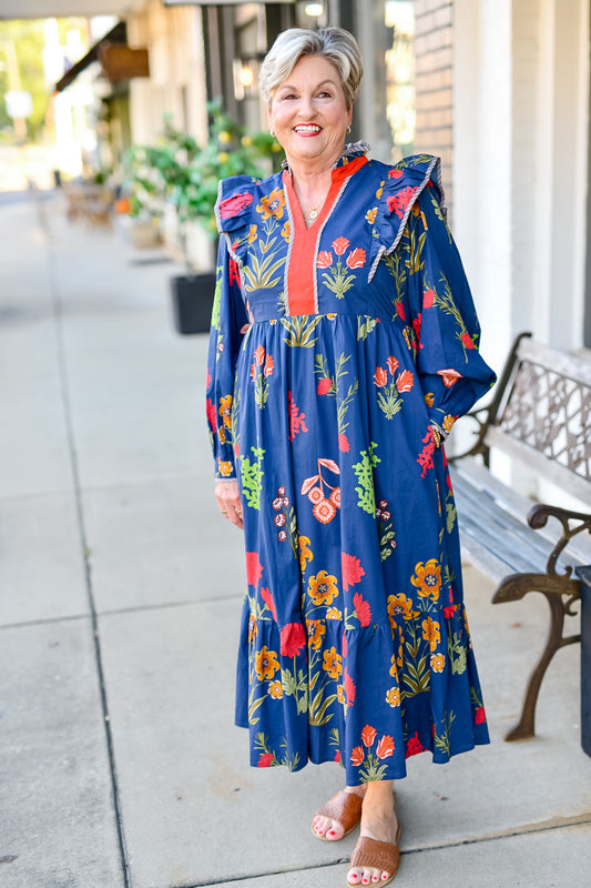 The Field of Dreams Dress in Navy