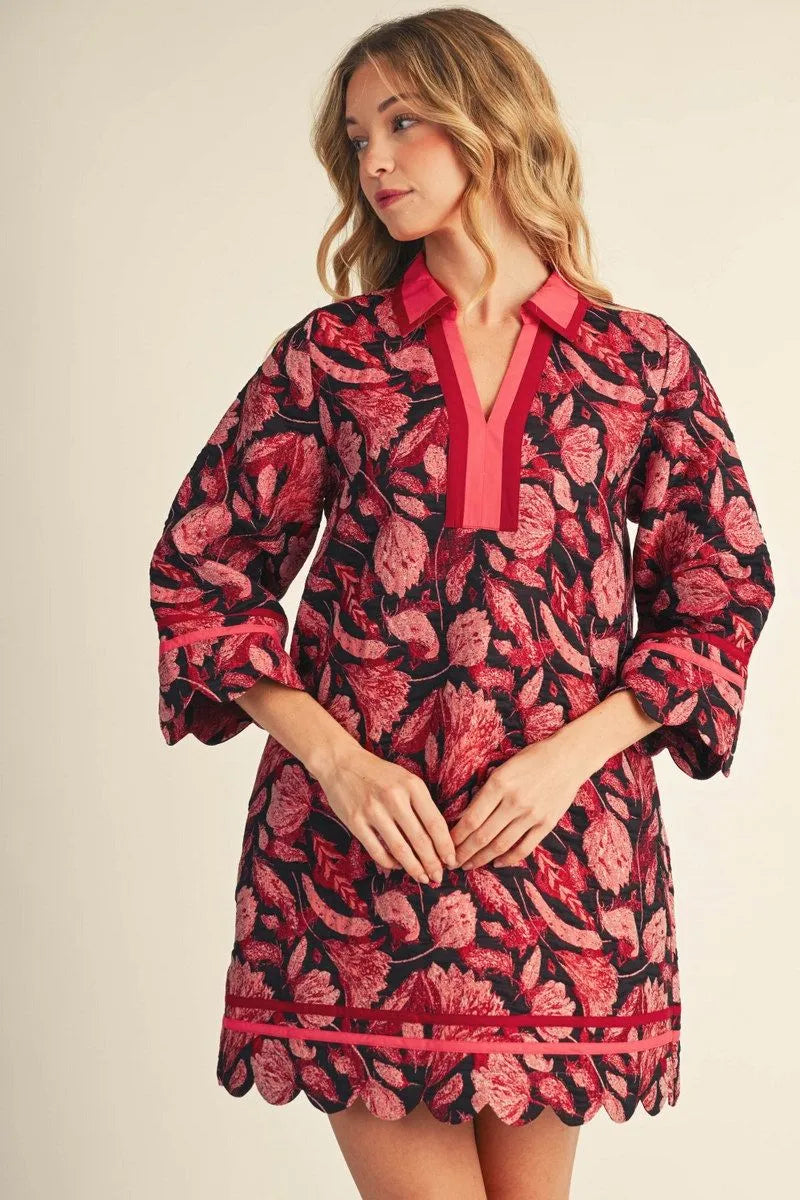 The Midnight Garden Dress in Red