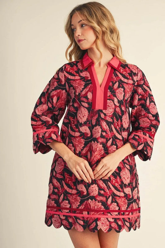 The Midnight Garden Dress in Red