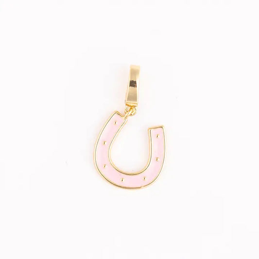 Charm Luxe Pink Horse Shoe