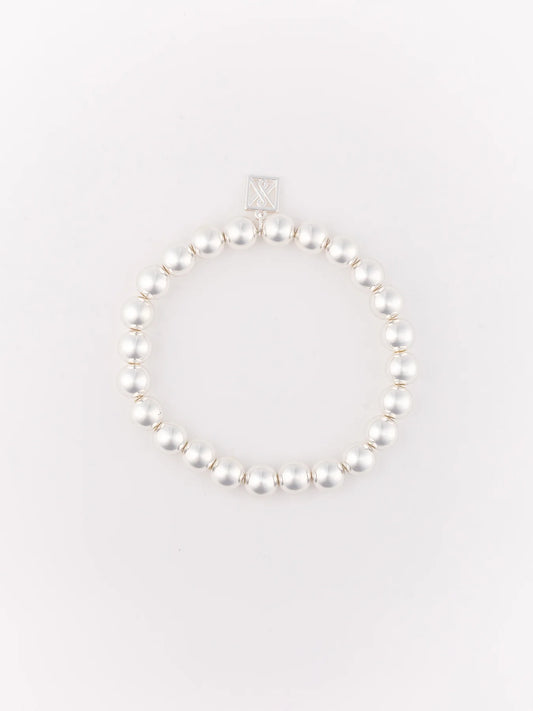 Rylan Bracelet |Shiny Silver 8mm