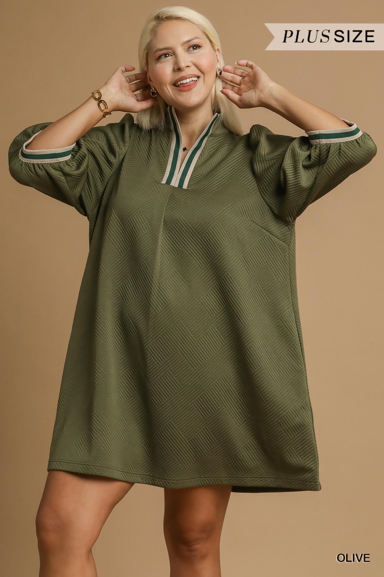 The Sloan Dress in Olive-Curvy