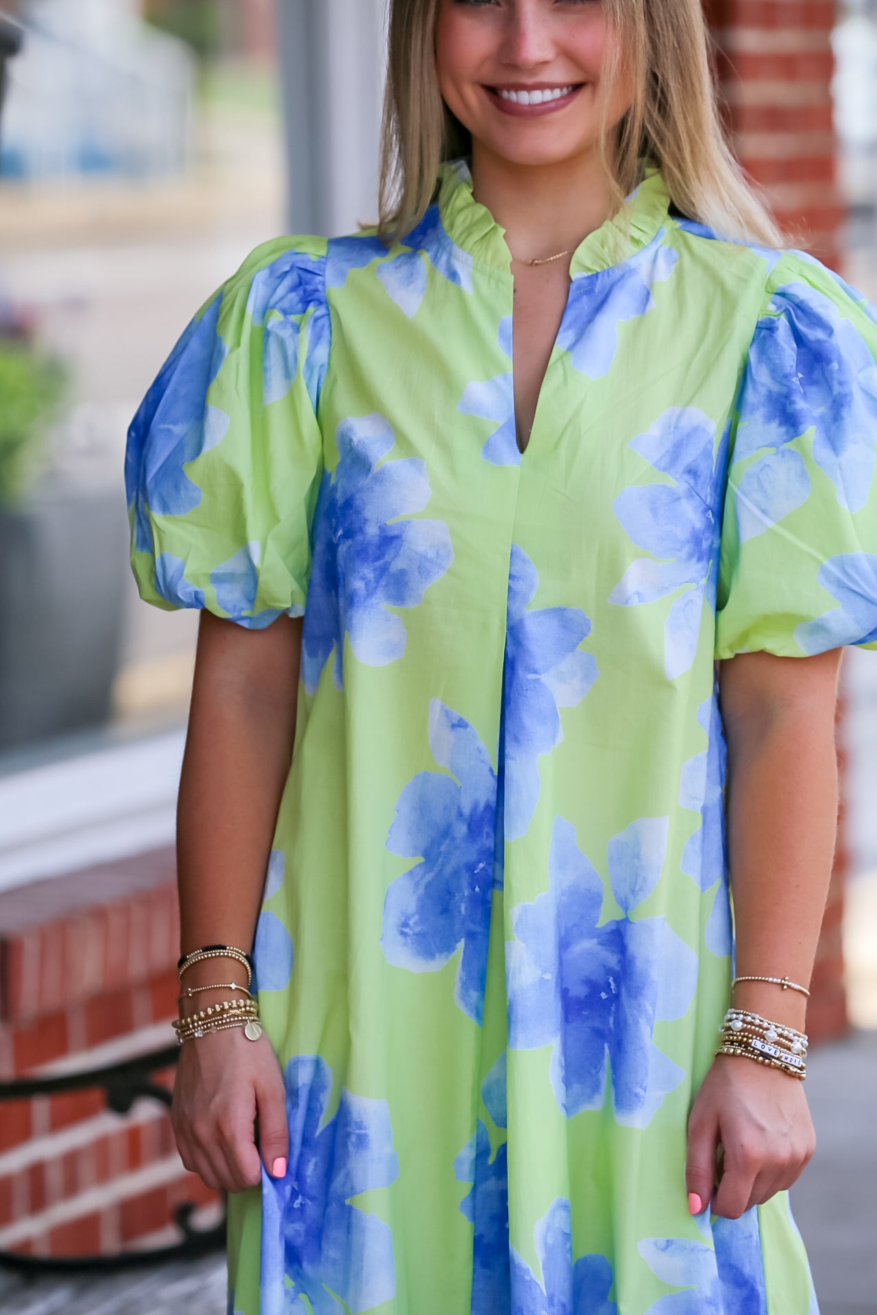Southern Charm Floral Midi in Lime