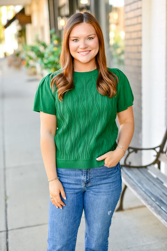 The Ivy League Sweater in Hunter Green