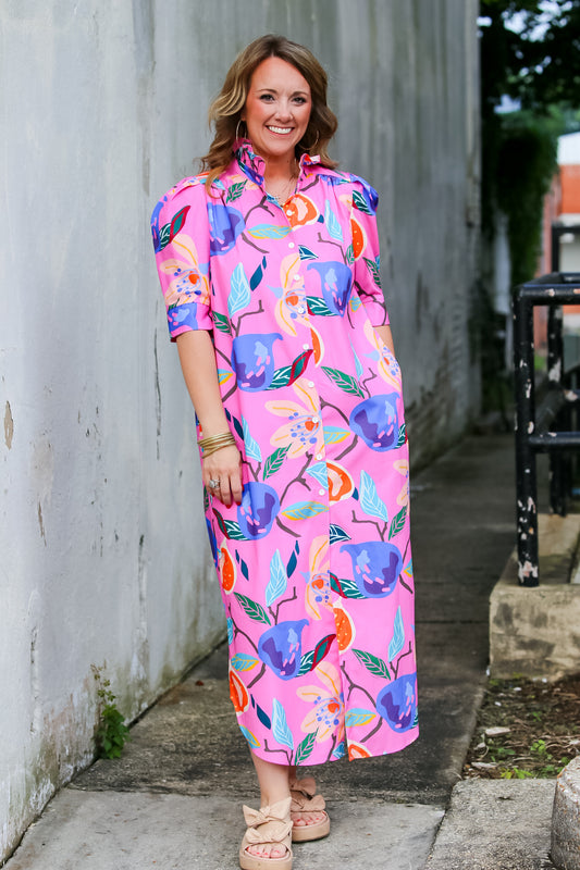 Nina Dress in Bloom Allure-Curvy