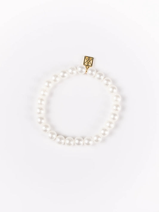 Taylor Bracelet | Cotton Pearl 5mm