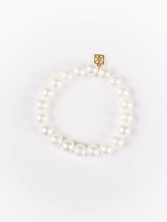 Rylan Bracelet |Cotton Pearl 8mm