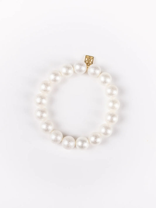 Christi Bracelet | Cotton Pearl 10mm
