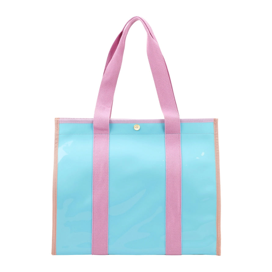 Color Block Vinyl Tote