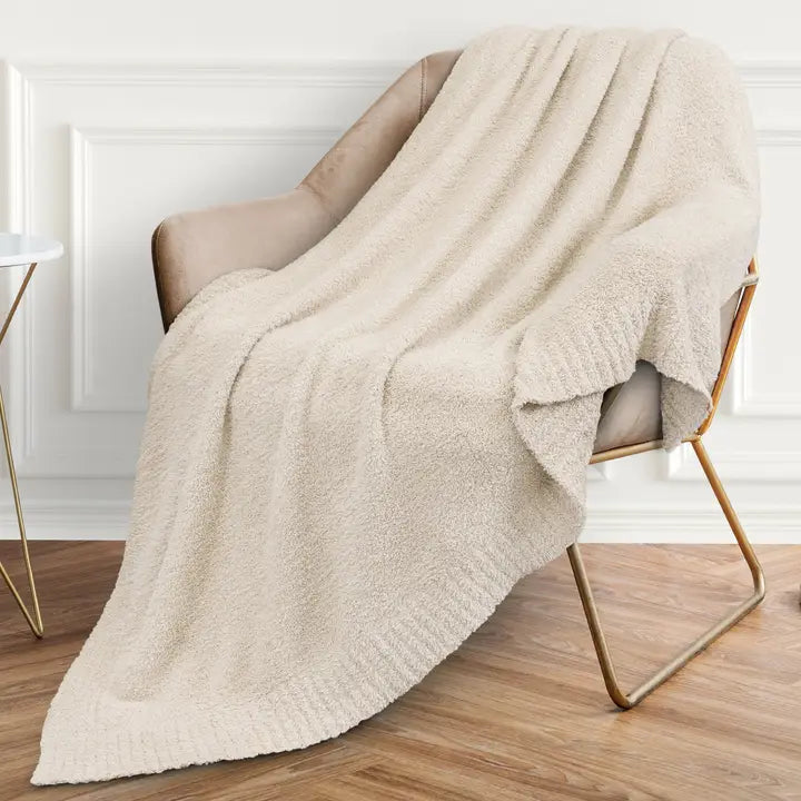 Buttery Soft Fluffy Knit Blanket- 4 Colors