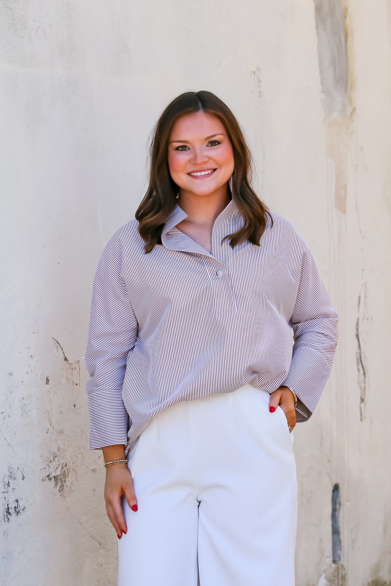 The Easy Going Top in Taupe