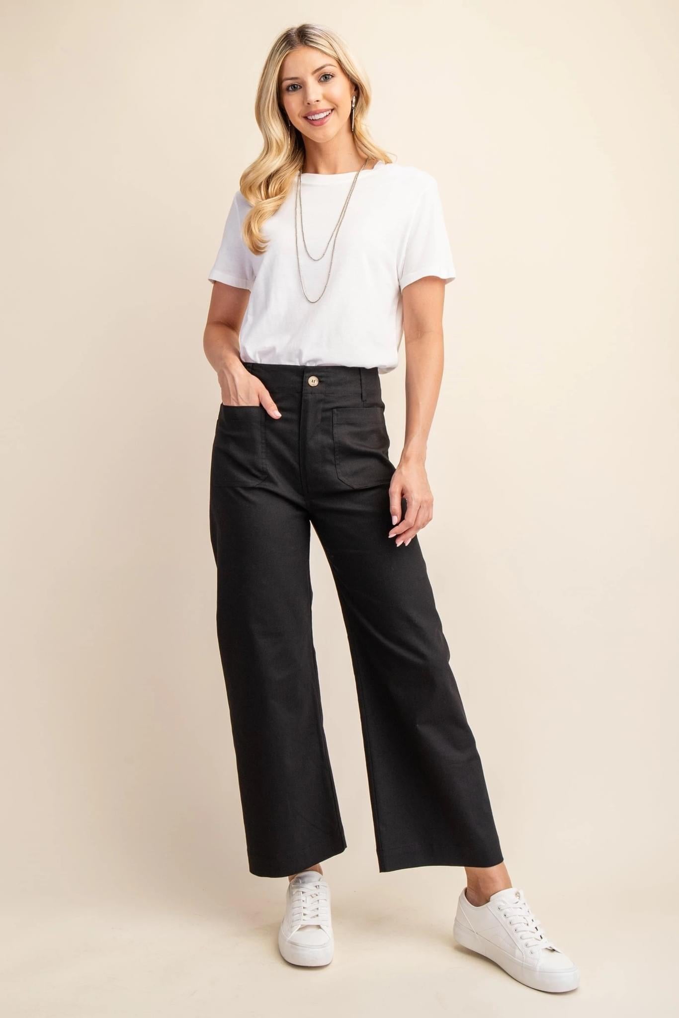 The Piper Cropped Pant in Black