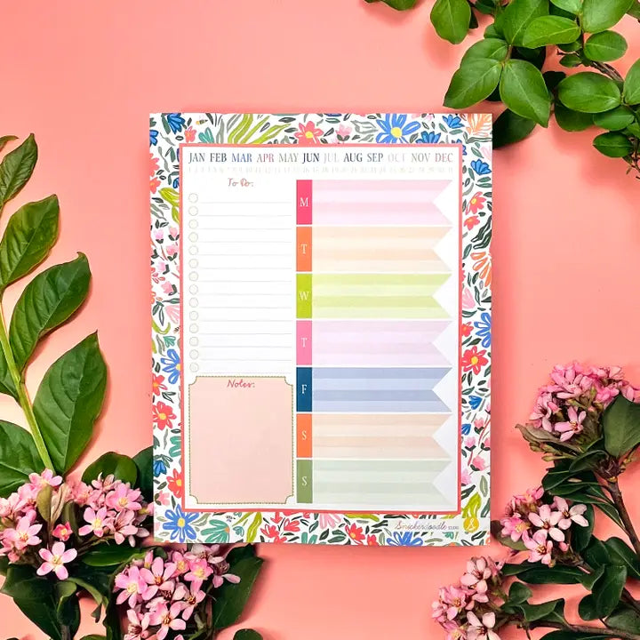 Bees & Blooms • Weekly Planner Notepad