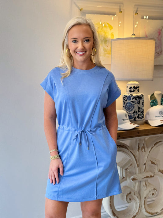 The Bailey Luxeknit Dress in Peri Blue