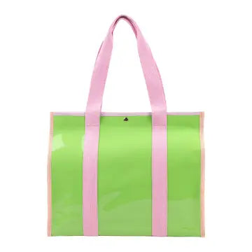 Color Block Vinyl Tote
