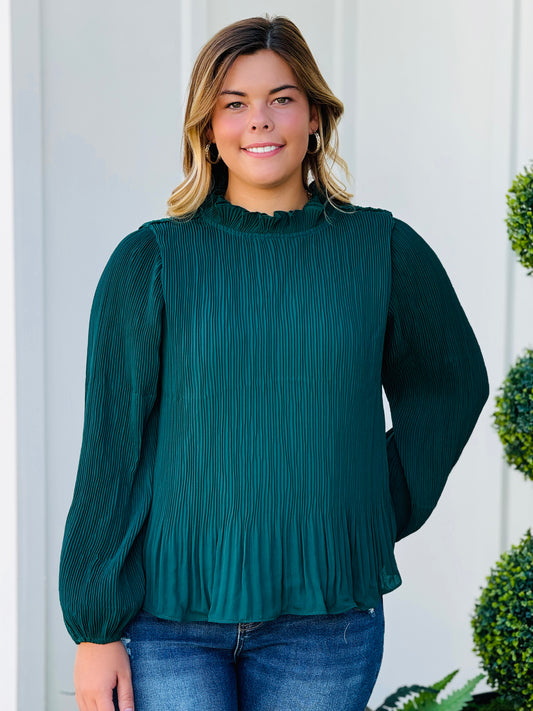 The Hannah Blouse in Green