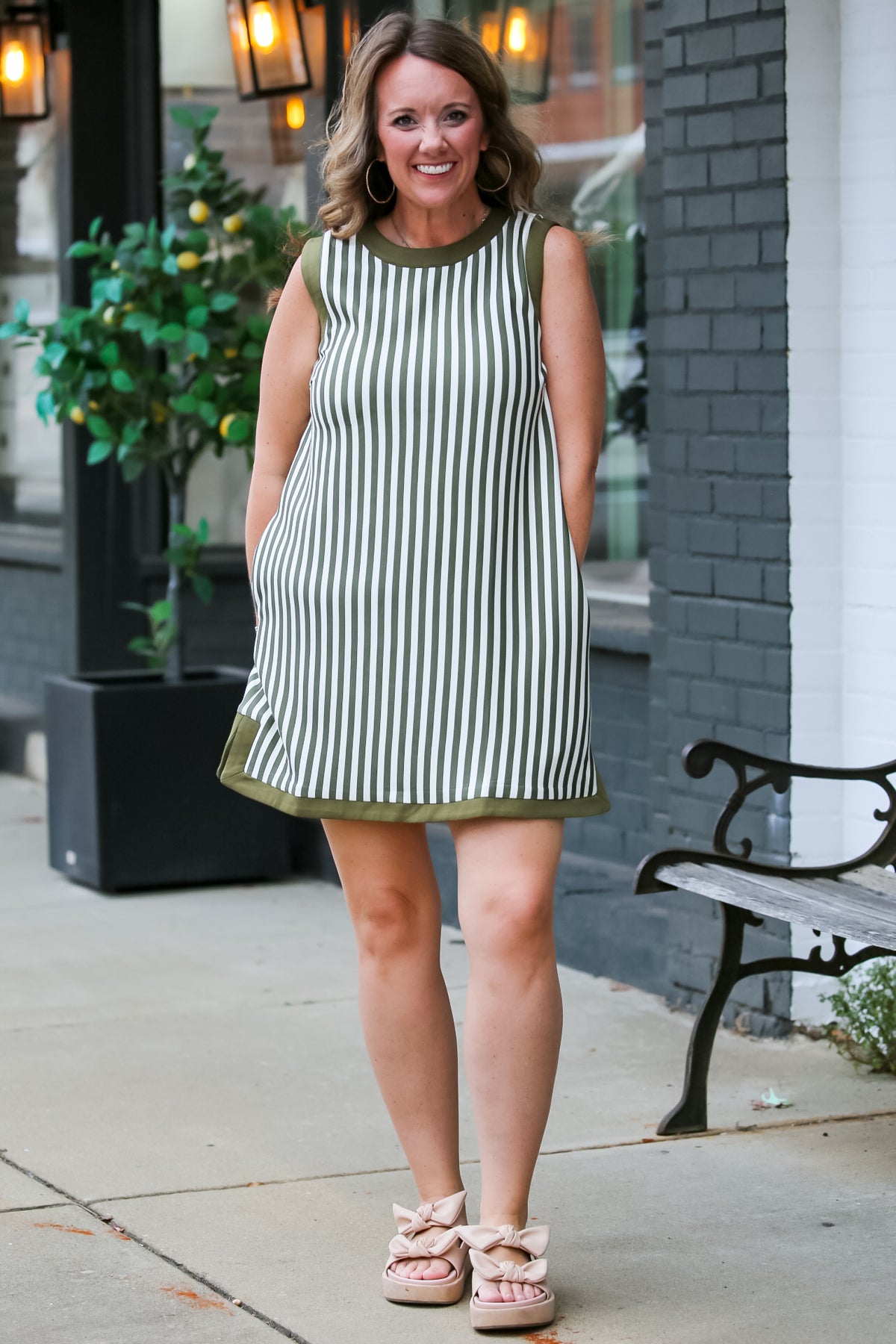 The Easy Street Dress in Olive