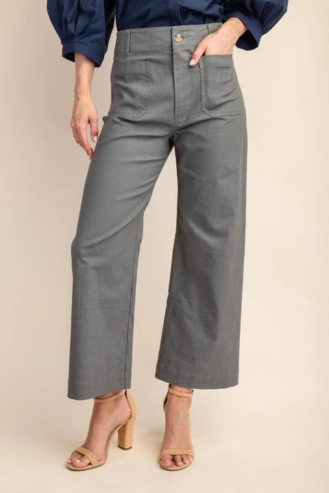 The Piper Cropped Pant in Gray