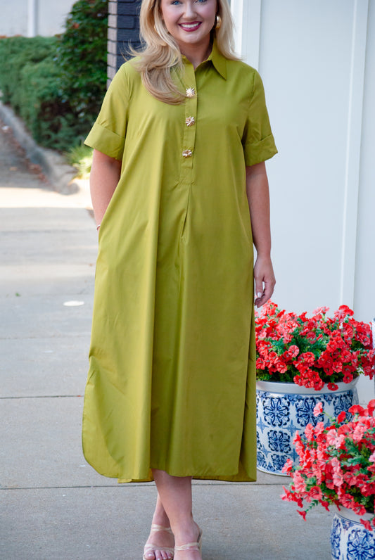 The Lime Light Dress in Martini Olive