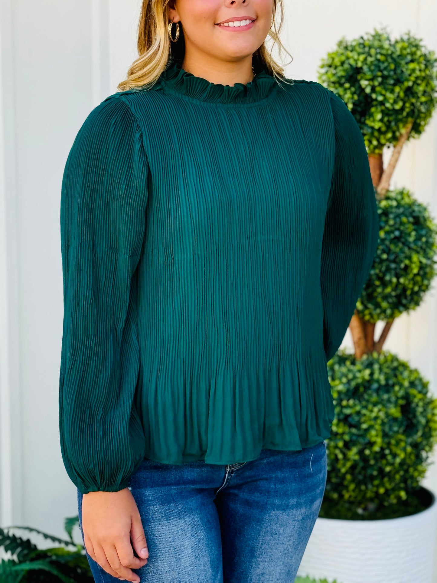 The Hannah Blouse in Green