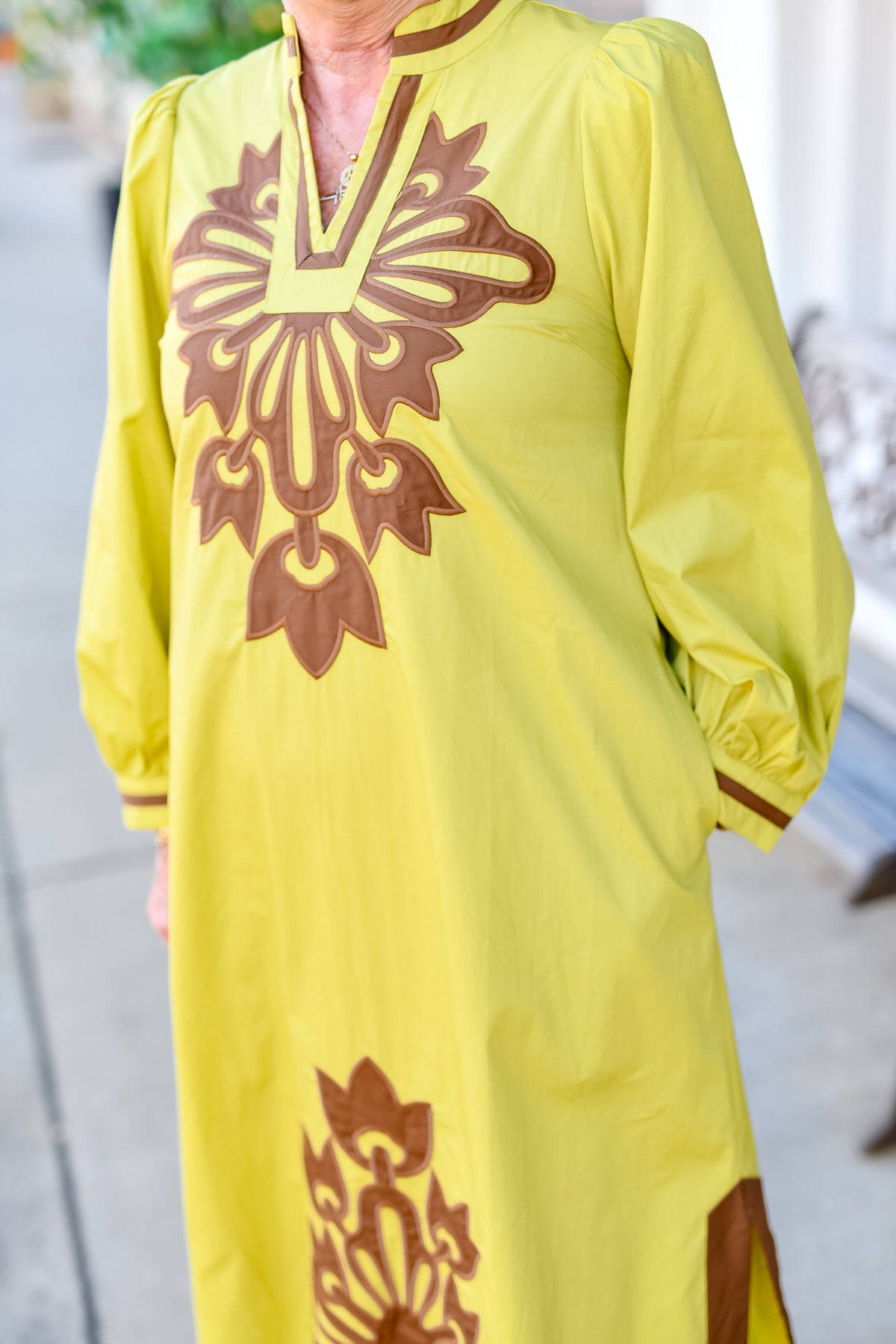 The Boho Belle Dress in Chartreuse