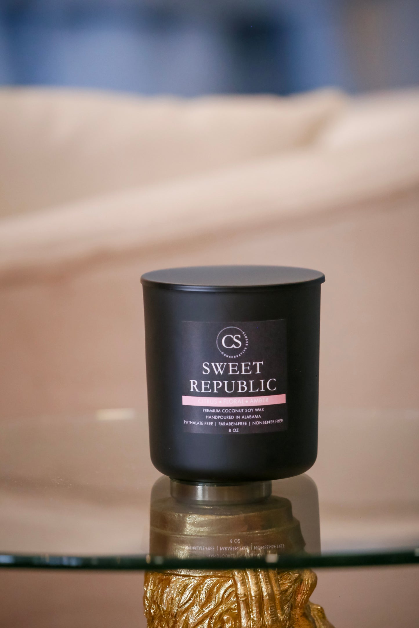 Conservative Scents 8oz Candle- Sweet Republic