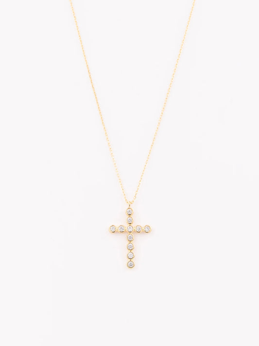Delphine Cross Necklace
