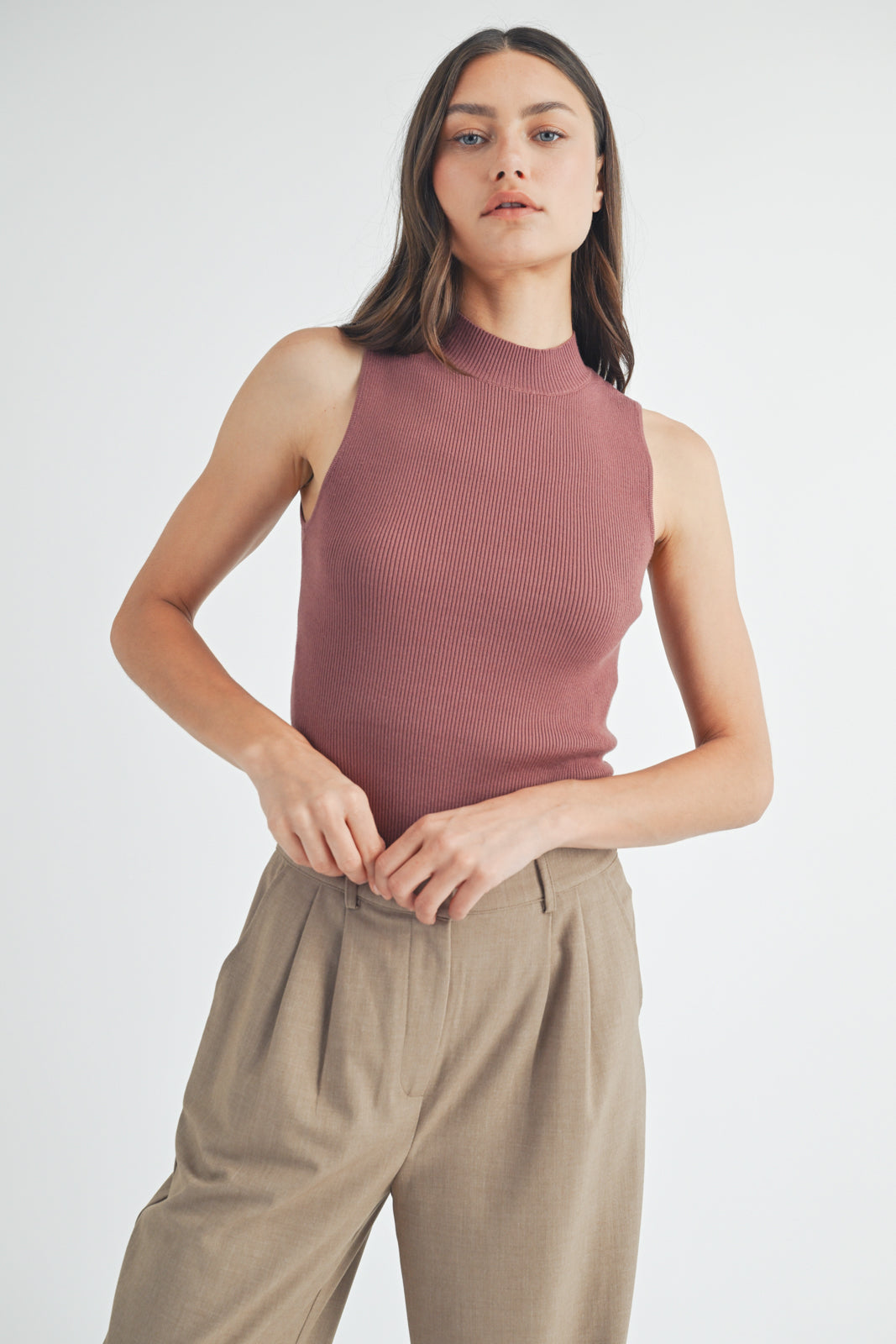 The Mallie Mock Neck Top