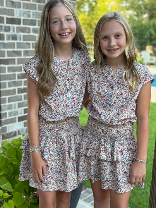 The Drew Floral Dress-Tween