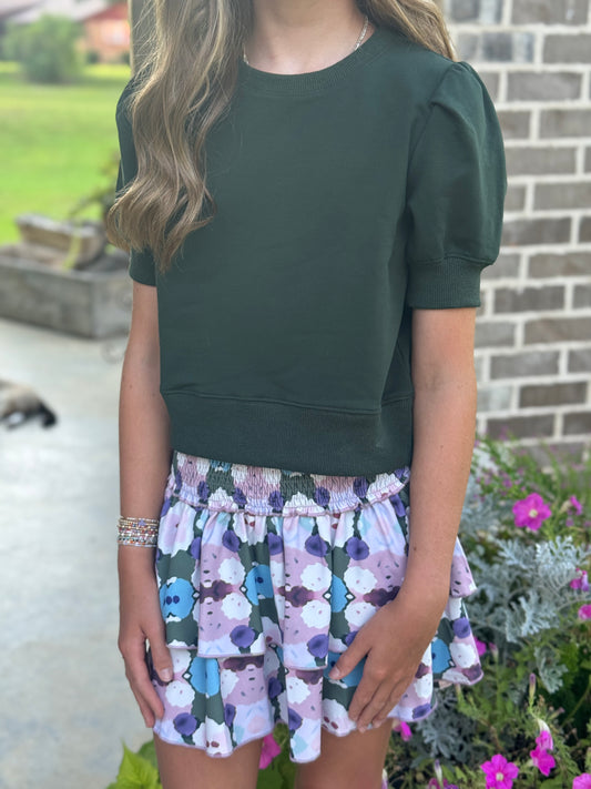The Riley sweatshirt in Hunter Green-Tween