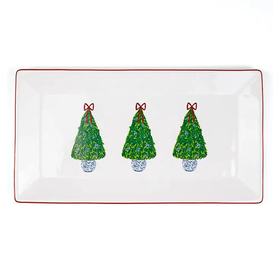 Grand Christmas Tree Rectangle Platter