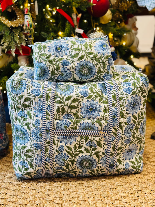 Set of 3 Cosmetic Bags-Garden Bloom