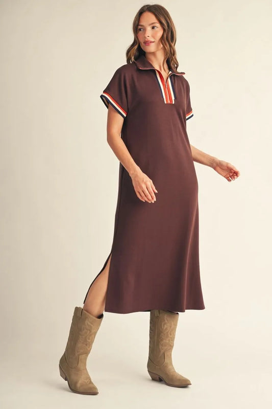 The Varsity Social Dress in Brown