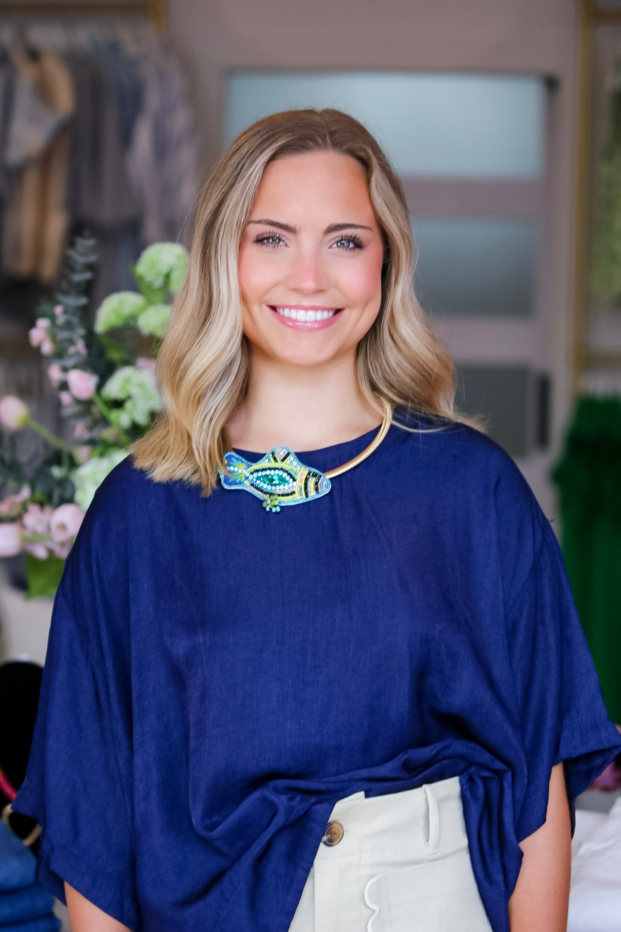 Easy Does It Top in Navy