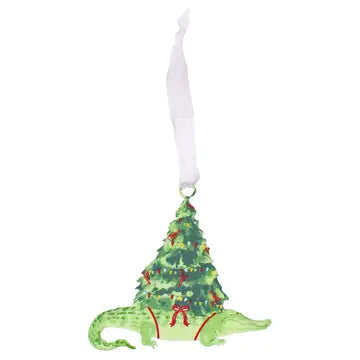 Gator Tree Galvanized Ornament