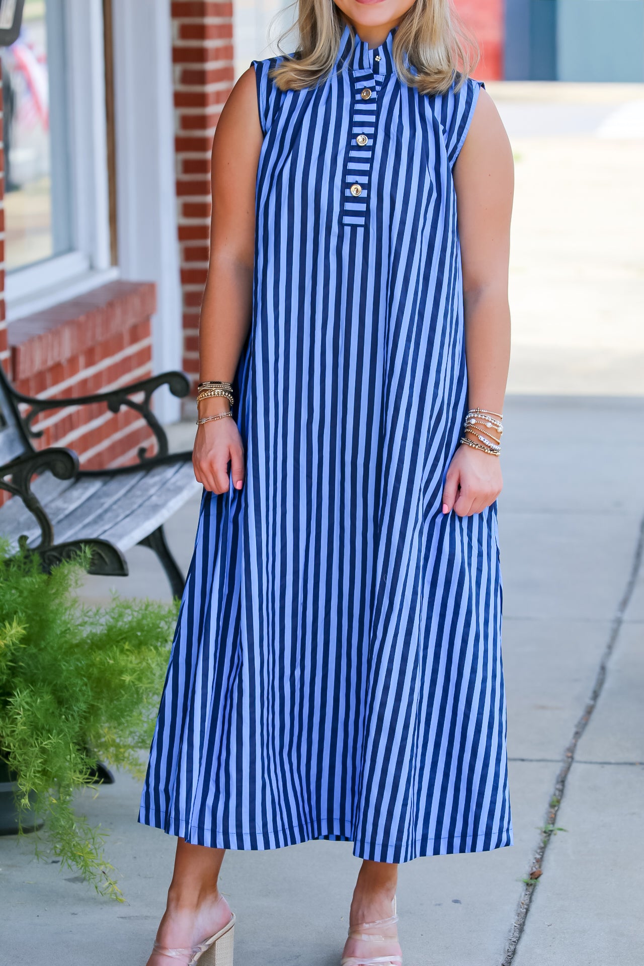 Coastal Babe Dress-blue