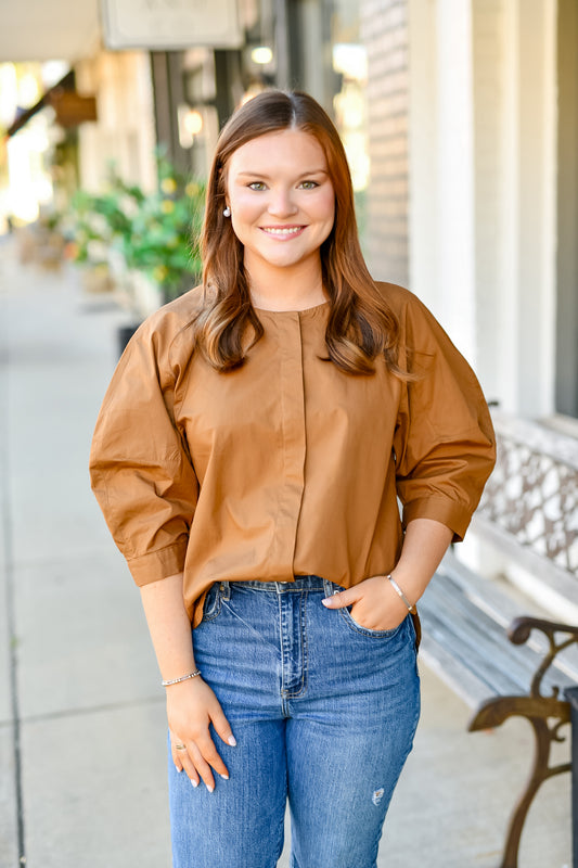 The Chestnut Lane Top in Brown