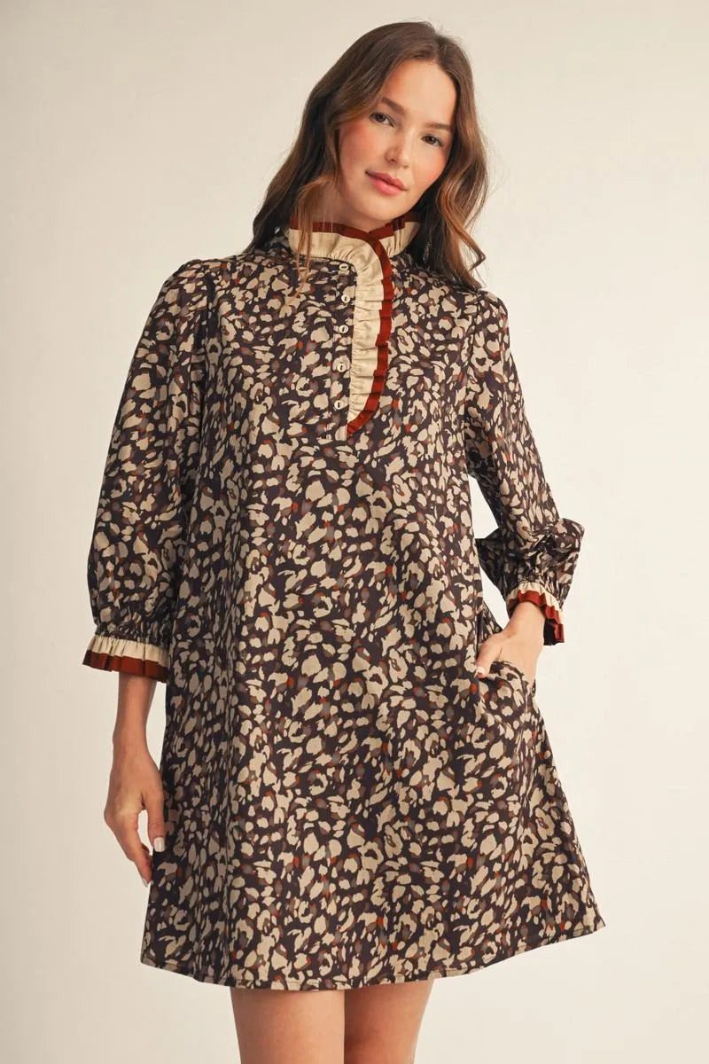 The Properly Wild Dress in Brown
