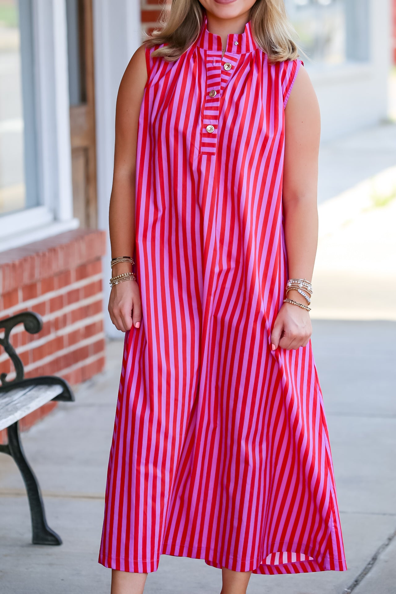 Coastal Babe Dress-Pink